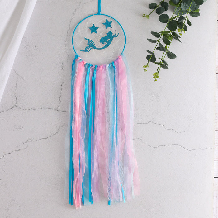 Wholesale Bohemian Cotton Thread Iron Hoop Wooden Bead Dreamcatcher MOQ≥2 JDC-DC-ZH010