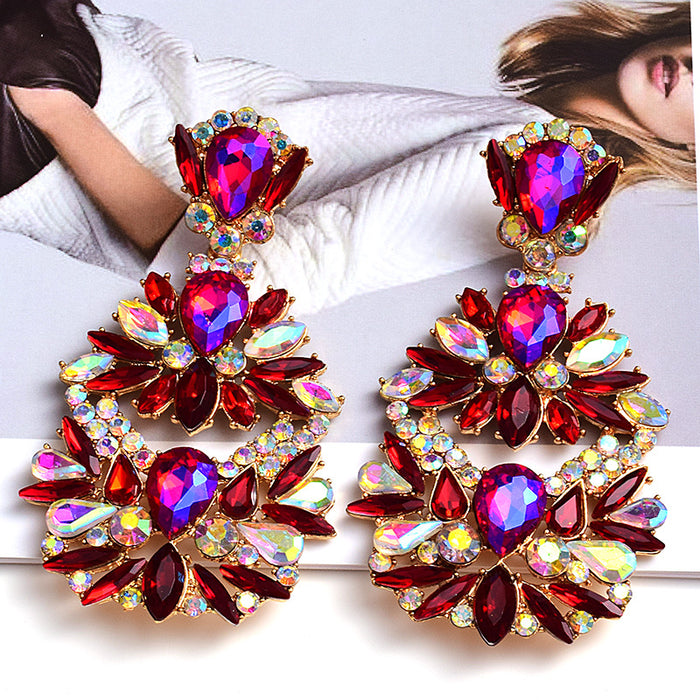 Jewelry WholesaleWholesale Color Rhinestone Crystal Irregular Earrings JDC-ES-SK098 Earrings 深刻 %variant_option1% %variant_option2% %variant_option3%  Factory Price JoyasDeChina Joyas De China