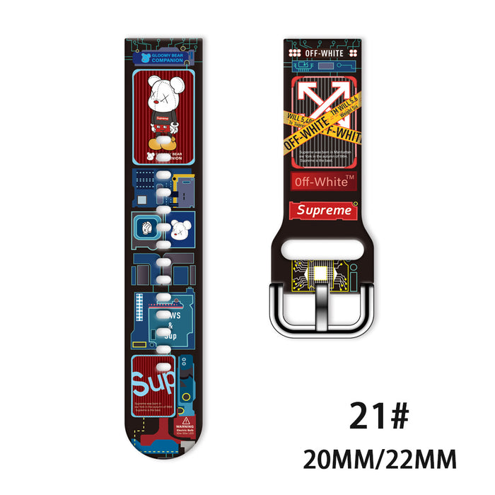 Wholesale Printed Tpu Watch Strap Wrist Strap JDC-WD-NuoQi051