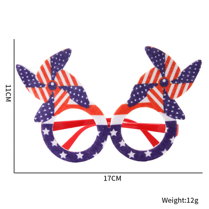 Wholesale 4th of July Independence Day Glasses American National Day Party Flag Glasses Frames JDC-SG-BaoF001