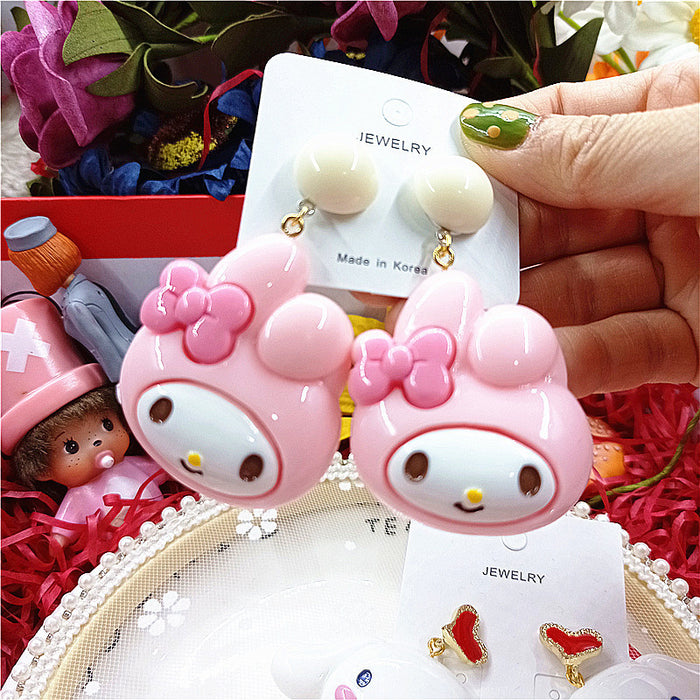 Wholesale Earring Resin Cute Cartoon Stud Earrings (S) JDC-ES-WaiWai004