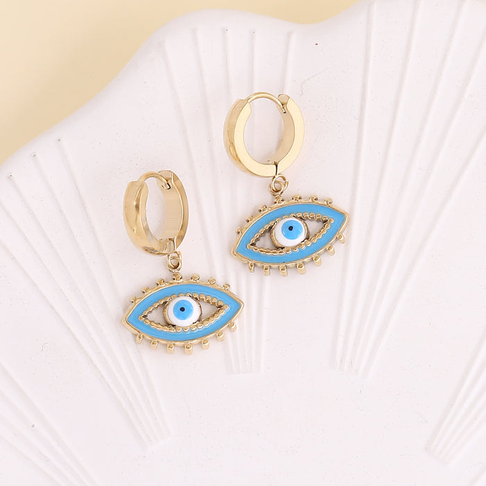 Wholesale Devil's Eye Stainless Steel Earrings JDC-ES-Bingm019