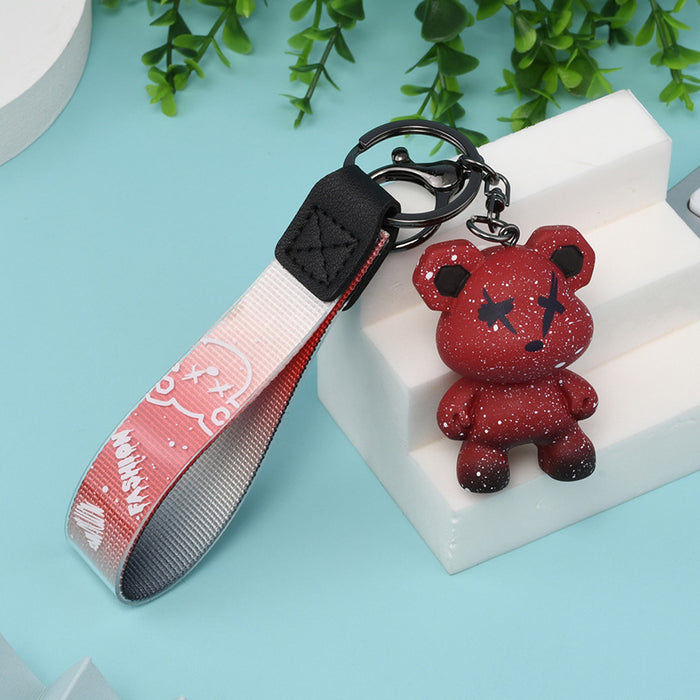 Wholesale Gradient Bear Resin Keychain (M) JDC-KC-DAJ001