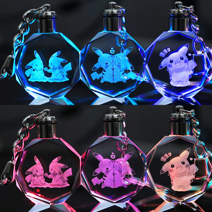 Wholesale Keychains Crystal LED Anime Peripherals Colorful Glow MOQ≥2 (X) JDC-KC-LuoQ002