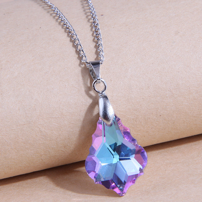 Wholesale Fashion Simple Ocean Heart Crystal Personality Necklace JDC-NE-WY003