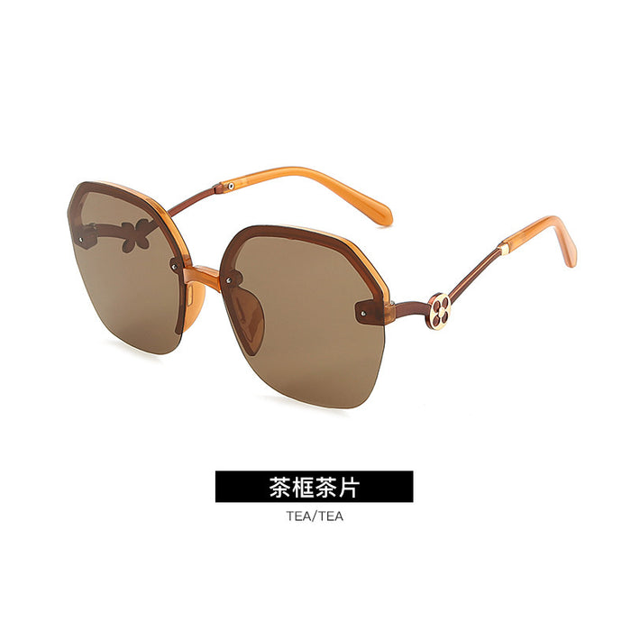 Jewelry WholesaleWholesale Half Frame Petal Polarized Sunglasses UV Protection JDC-SG-KaiX020 Sunglasses 凯祥 %variant_option1% %variant_option2% %variant_option3%  Factory Price JoyasDeChina Joyas De China