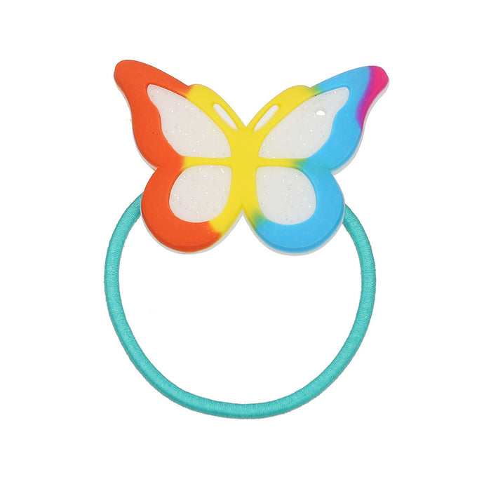 Wholesale Hair Scrunchies PVC Elastic Band Cute Cartoon Butterfly 20pcs (M) JDC-HS-KShou001