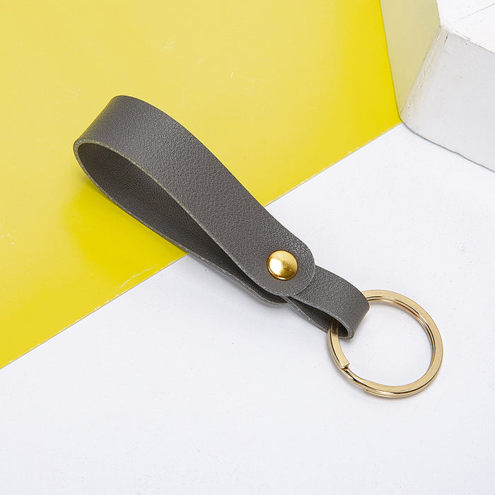 Wholesale Keychains PU Leather Car Simple Solid Color JDC-KC-XingR008