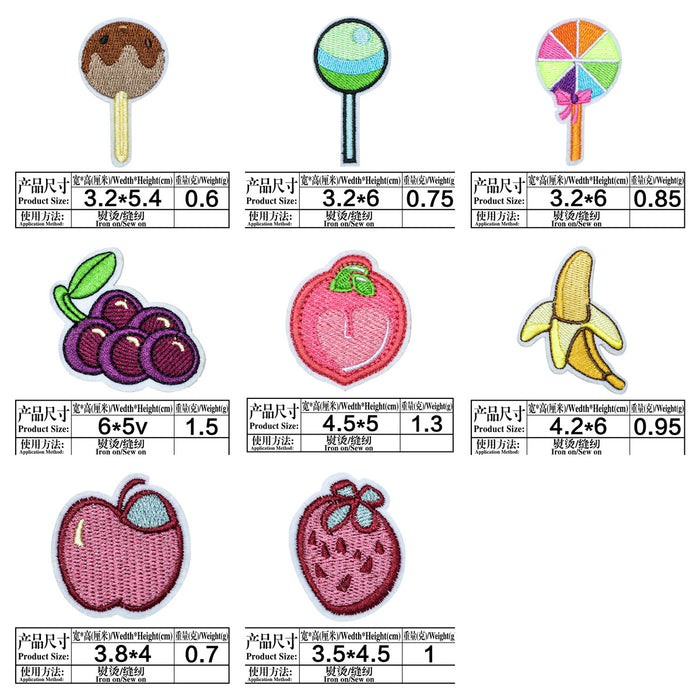 Wholesale Twill Strawberry Lollipop Cloth Sticker JDC-EBY-Lide011