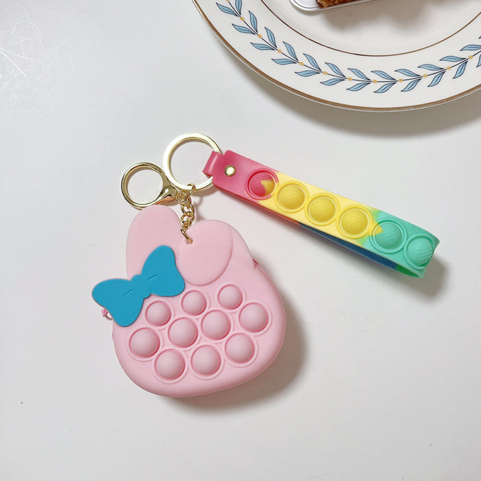 Jewelry WholesaleWholesale Mini Bow Key Chain bubble wristband fingertip toys JDC-FT-XuYe013 fidgets toy 旭业 %variant_option1% %variant_option2% %variant_option3%  Factory Price JoyasDeChina Joyas De China