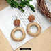 Jewelry WholesaleWholesale Summer Boho Vintage Straw Rattan Braided Earrings JDC-ES-Luox003 Earrings 洛湘 %variant_option1% %variant_option2% %variant_option3%  Factory Price JoyasDeChina Joyas De China