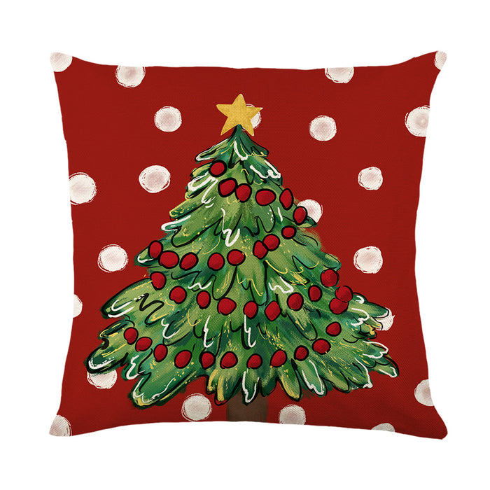 Wholesale Pillowcase Linen Without Pillow Print Christmas MOQ≥2 JDC-PW-Jinze005