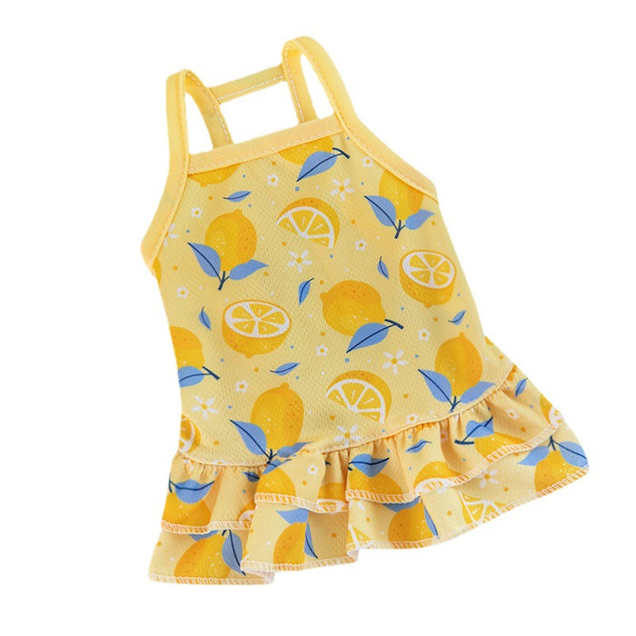 Wholesale Dog Clothes Print Suspender Skirt Bichon Teddy MOQ≥2 JDC-PC-JYa005