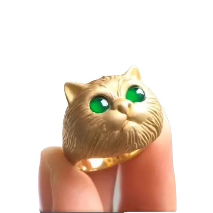 Wholesale ring cat niche design single ring cute style personality index finger ring opening adjustable JDC-RS-BJi004