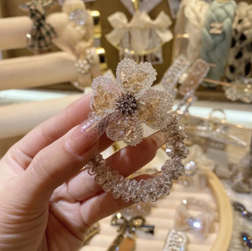 Jewelry WholesaleWholesale crystal bow high elastic hair rope JDC-HS-Hengbei004 Hair Scrunchies 衡倍 %variant_option1% %variant_option2% %variant_option3%  Factory Price JoyasDeChina Joyas De China