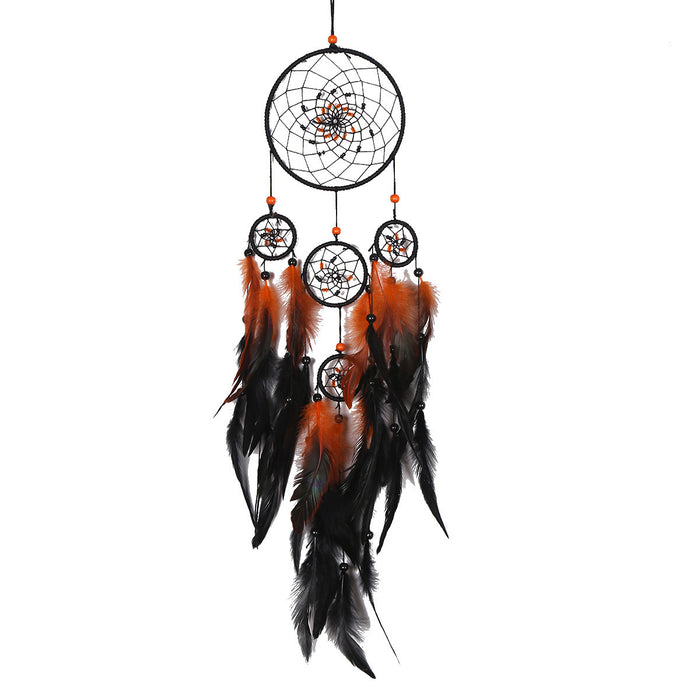 Wholesale Feather Iron Ring Five Ring Dreamcatcher JDC-DC-LZ052