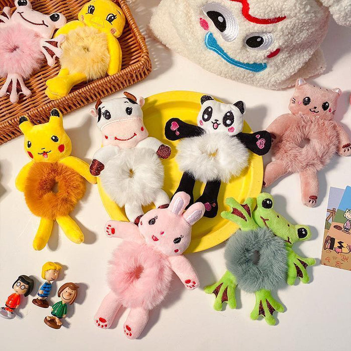 Wholesale Cartoon Rabbit Hair Ring Plush Rabbit Hair Rope JDC-HS-JShi001