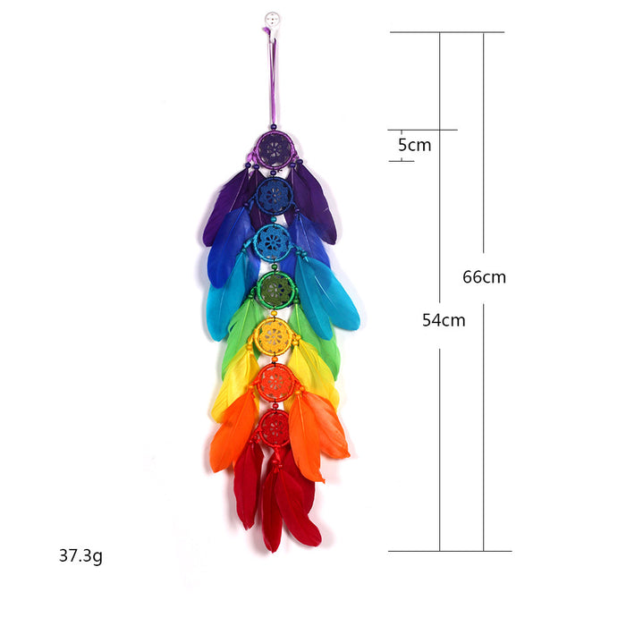 Wholesale Colorful Colorful Crochet Dreamcatcher Indian Ornament JDC-DC-ShiJia004