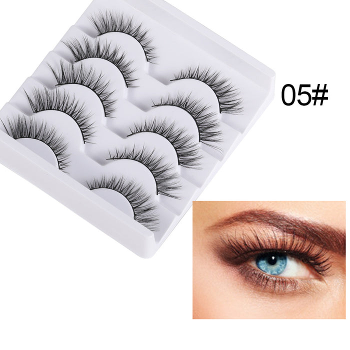 Jewelry WholesaleWholesale 5 pairs of 3D mink false eyelashes JDC-EY-XuQ001 Eyelashes 徐芹 %variant_option1% %variant_option2% %variant_option3%  Factory Price JoyasDeChina Joyas De China