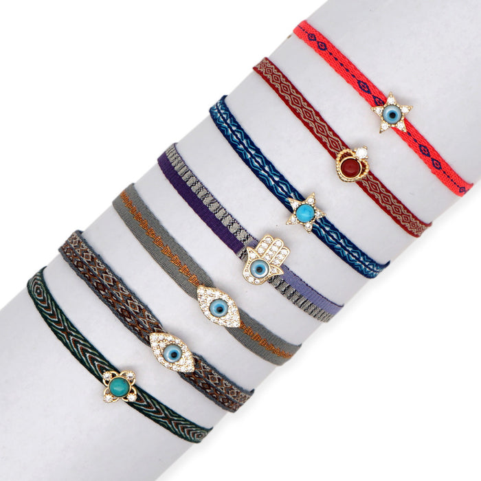 Wholesale court retro pattern woven simple boho style bracelet JDC-BT-HeY019