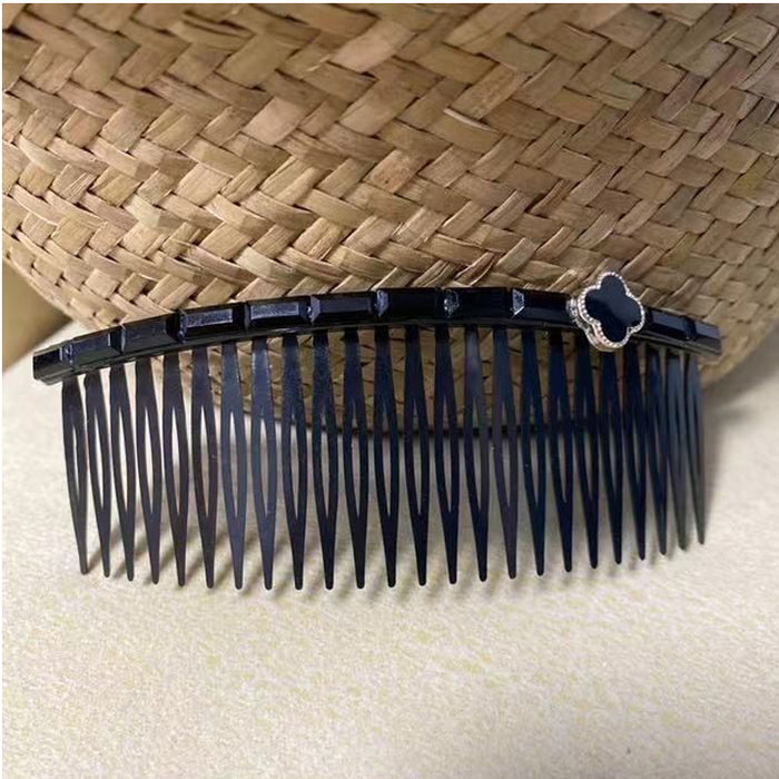 Wholesale insert comb clip acrylic clover JDC-HC-ShiX008