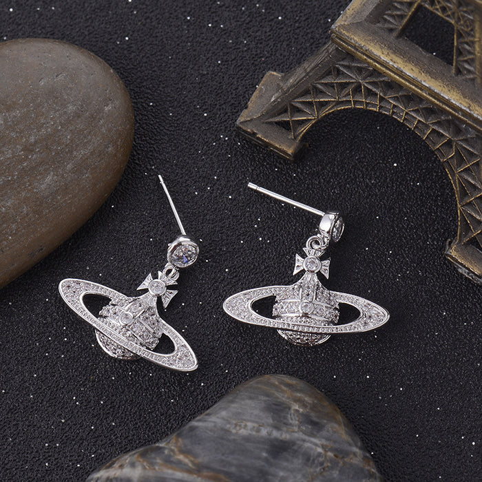 Wholesale Alloy Saturn Earrings JDC-ES-JuB001