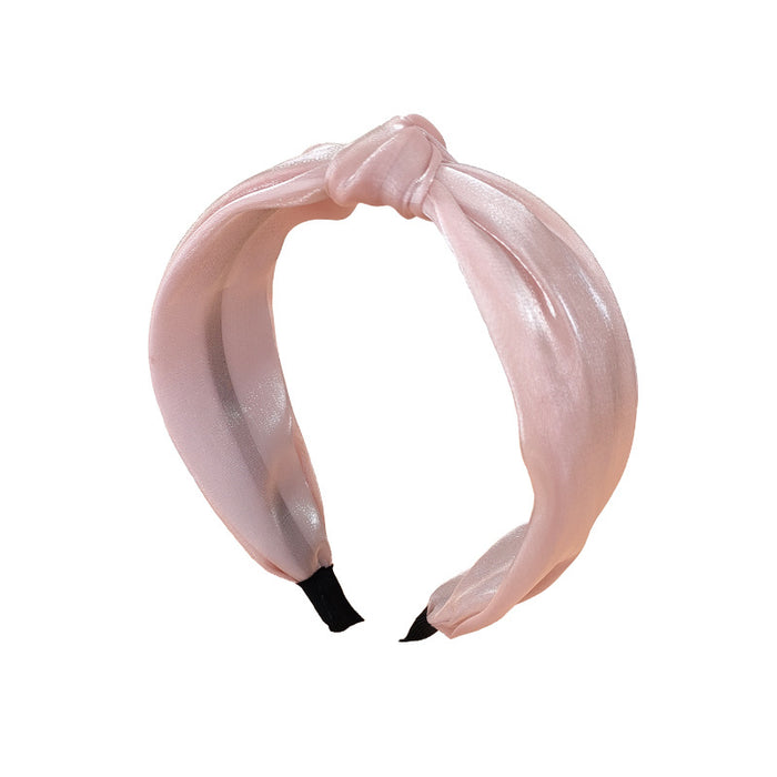 Jewelry WholesaleWholesale high-quality bright silk yarn headband wide version double knot JDC-HD-O394 Headband 潮炫 %variant_option1% %variant_option2% %variant_option3%  Factory Price JoyasDeChina Joyas De China