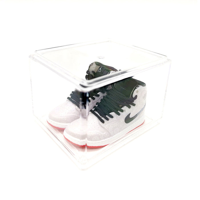 Wholesale Enamel Sneakers Plastic Transparent Box Keychains Ornaments JDC-KC-TuoH008