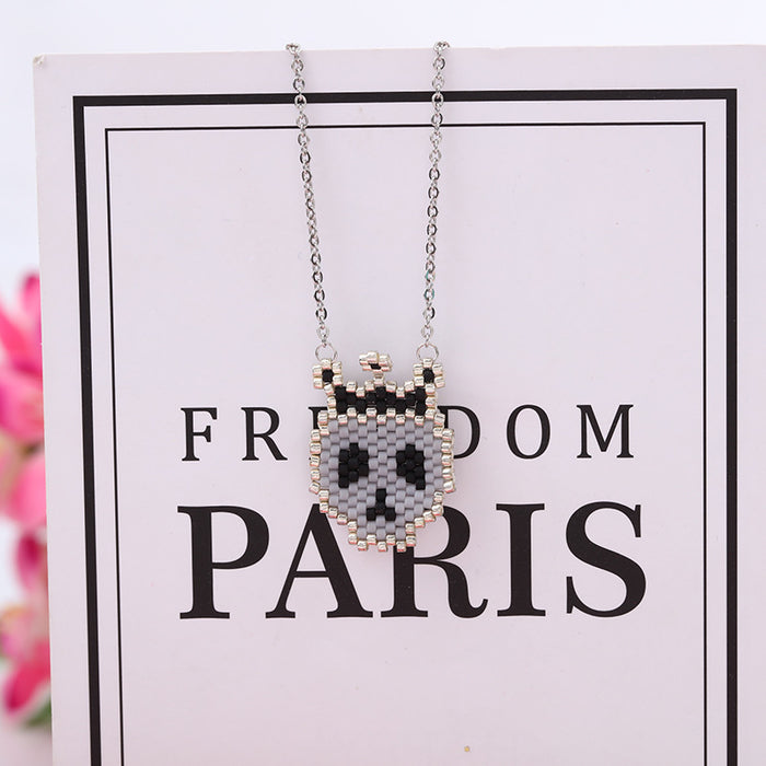 Wholesale Necklaces Titanium Steel Miyuki Cartoon Cute MOQ≥2 JDC-NE-GSACC001