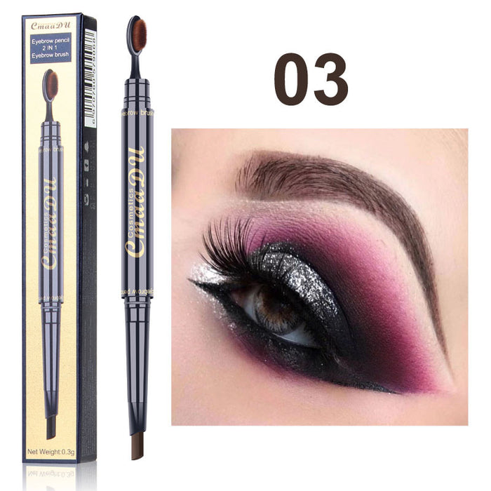 Jewelry WholesaleWholesale toothbrush head pigment multifunctional waterproof double head eyebrow pencil JDC-EP-Nic002 eyeshadow 妮彩 %variant_option1% %variant_option2% %variant_option3%  Factory Price JoyasDeChina Joyas De China