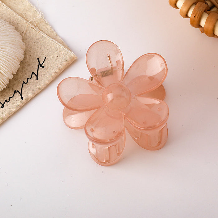 Wholesale Transparent Jelly Color Flower Hair Grabber JDC-HC-MS050