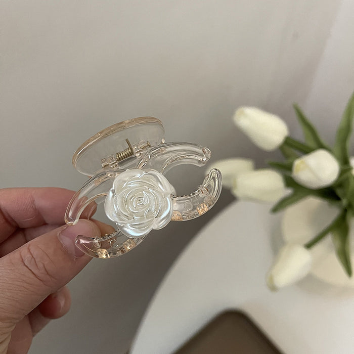 Jewelry WholesaleWholesale Resin Plastic Camellia Hair Clip JDC-HC-QQ001 Hair Clips 谦谦 %variant_option1% %variant_option2% %variant_option3%  Factory Price JoyasDeChina Joyas De China