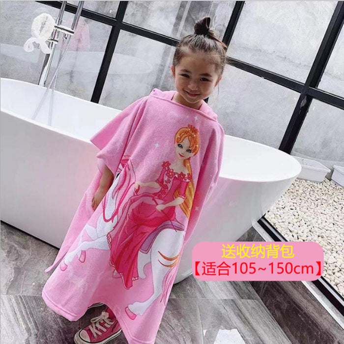 Wholesale Microfiber Cartoon Kids Bath Towel Cloak JDC-BTL-YaX005