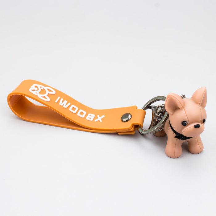 Wholesale Keychain PVC Cute Dog Series Silicone Bracelet Wristband Stereo Cartoon JDC-KC-GSDS001