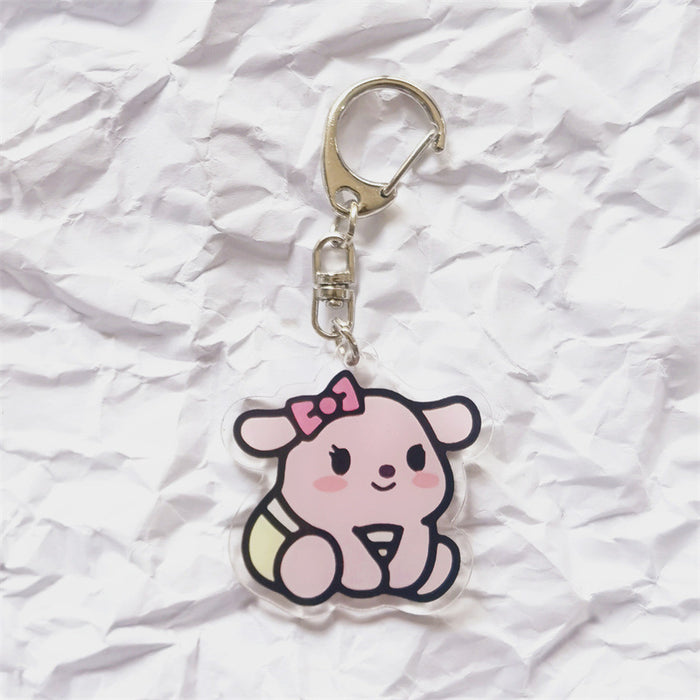 Wholesale Keychain Acrylic Cute Cartoon Pendant MOQ≥2 (S) JDC-KC-ChuangYin002