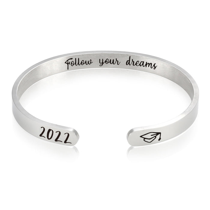 Jewelry WholesaleWholesale Titanium Steel Lettering Graduation Season Stainless Steel Bracelet JDC-BT-Mail003 Bracelet 麦伦 %variant_option1% %variant_option2% %variant_option3%  Factory Price JoyasDeChina Joyas De China