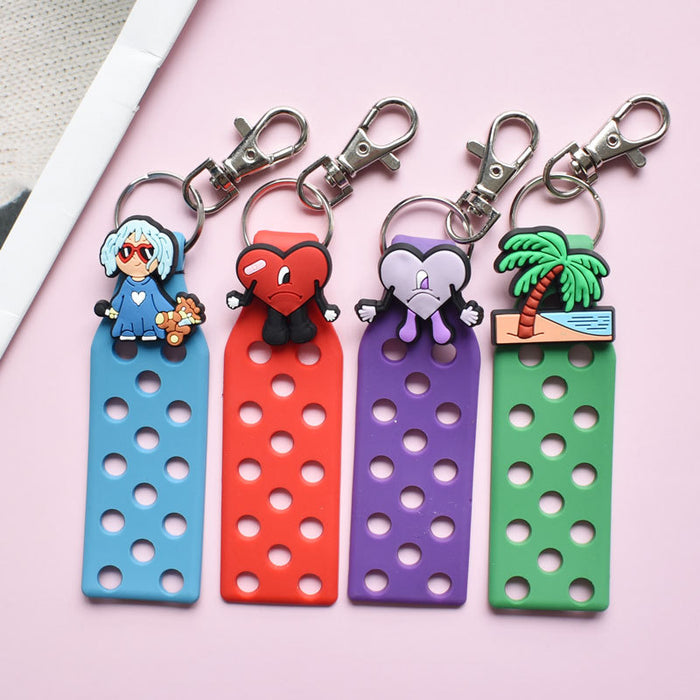 Wholesale Keychain Croc Charms PVC Soft Rubber MOQ≥10 (M) JDC-KC-RYY004