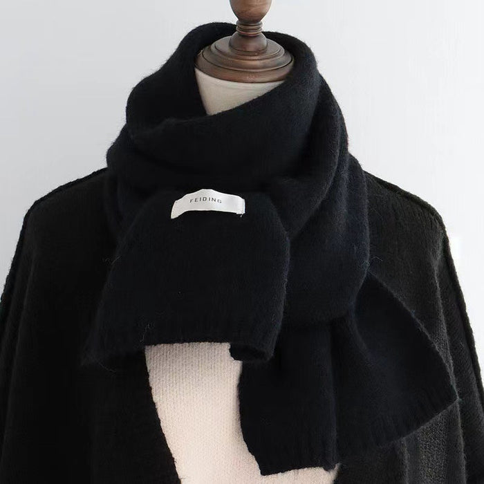 Wholesale Scarf Acrylic Cotton Winter Thickening Warm Knit Solid Color JDC-SF-hengc010