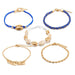 Jewelry WholesaleWholesale Boho Blue Beaded Anklet 5 Piece Set JDC-AS-YeB032 Anklets 烨贝 %variant_option1% %variant_option2% %variant_option3%  Factory Price JoyasDeChina Joyas De China