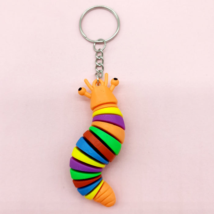 Wholesale Caterpillar Soft PVC Keychain JDC-KC-DY016