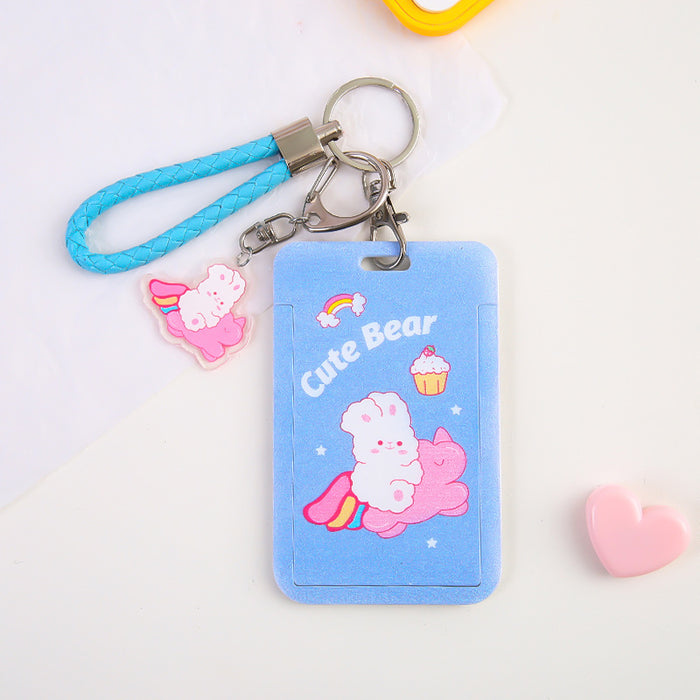 Jewelry WholesaleWholesale Plastic PU Bus Card Holder Keychain JDC-KC-Gangs002 Keychains 港升 %variant_option1% %variant_option2% %variant_option3%  Factory Price JoyasDeChina Joyas De China