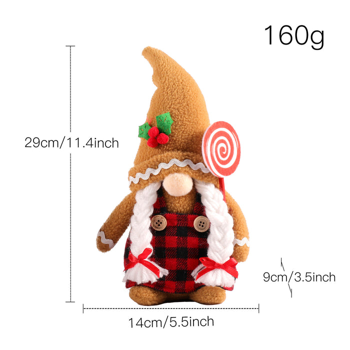 Wholesale Ornament Cloth Christmas Faceless Doll MOQ≥2 JDC-DCN-QuY005