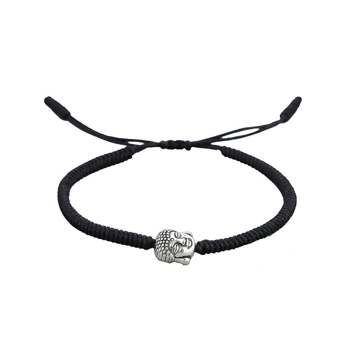 Wholesale diamond knot Buddha head creative hand knitting Buddha bracelet  MOQ≥3 JDC-BT-QiuX022