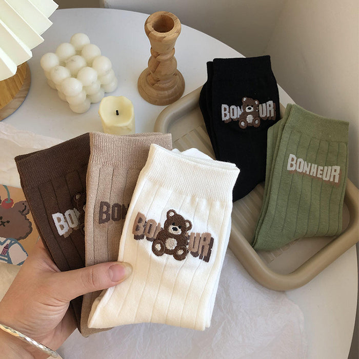 Wholesale Socks Cotton Cute Bear Warm Socks MOQ≥2 JDC-SK-JiaF006