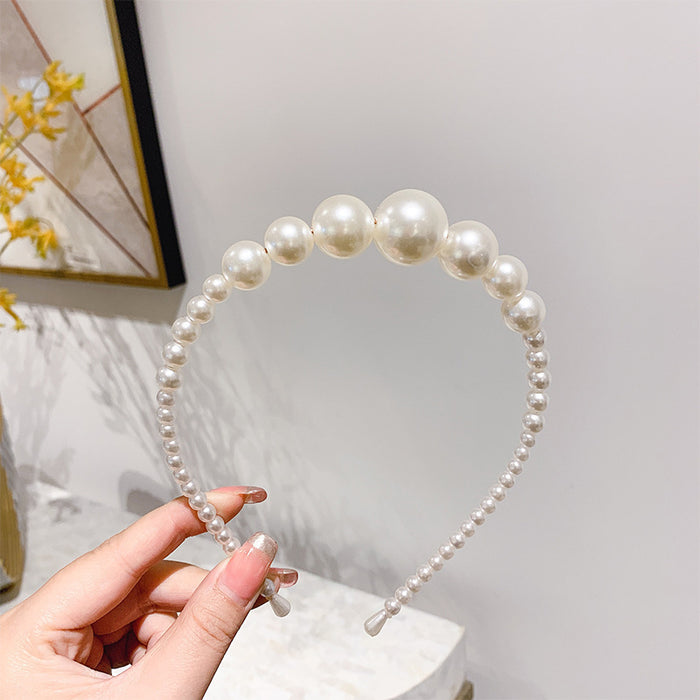 Jewelry WholesaleWholesale Pearl Rhinestone Hair Band JDC-HD-XinR001 Headband 新柔 %variant_option1% %variant_option2% %variant_option3%  Factory Price JoyasDeChina Joyas De China