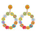 Jewelry WholesaleWholesale bohemian geometric round hand-woven flower rice bead earrings JDC-ES-Lai004 Earrings 恋艾 %variant_option1% %variant_option2% %variant_option3%  Factory Price JoyasDeChina Joyas De China