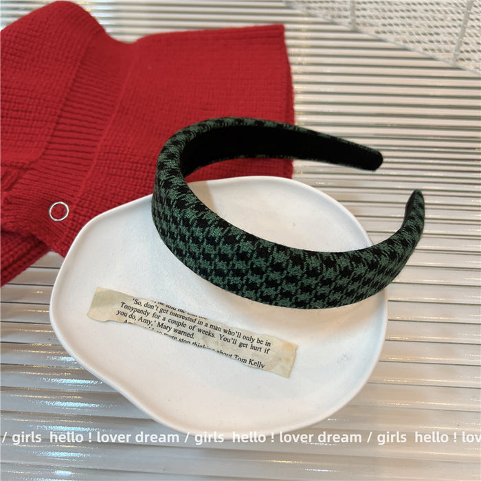 Wholesale green headband high-quality fabric all-match hair accessories  MOQ≥2 JDC-HD-Loufu001