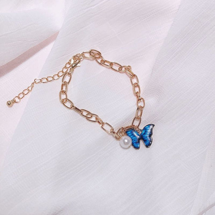 Wholesale Bracelet Alloy Color Butterfly Skelton JDC-BT-XingLan007