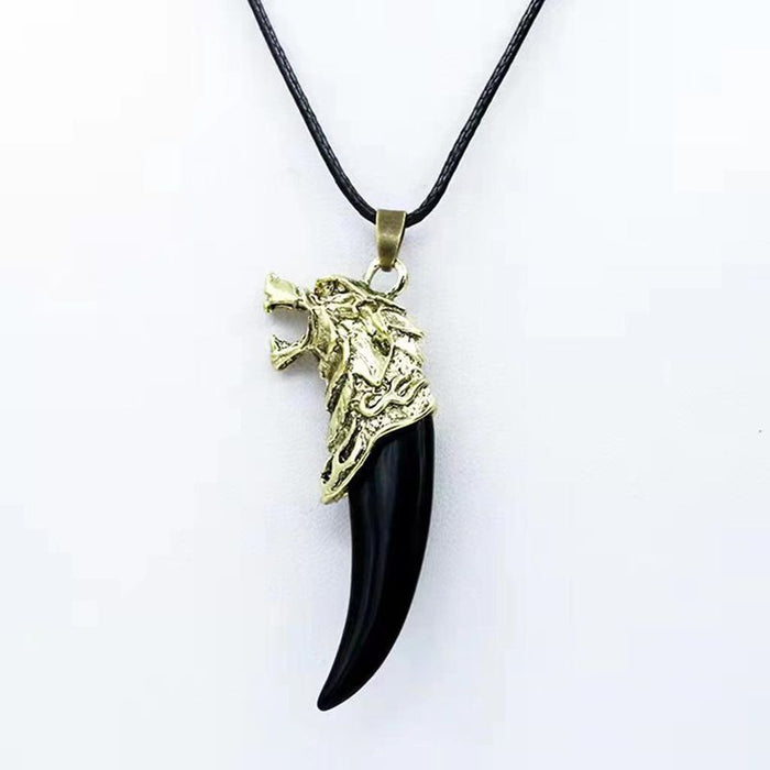 Wholesale Necklace Alloy Wolf Tooth Pendant Men Necklace JDC-NE-JiSha004