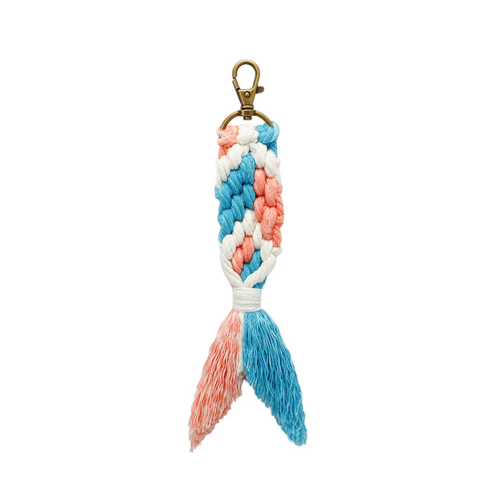 Jewelry WholesaleWholesale hand woven personalized Mermaid keychain MOQ≥2 JDC-KC-JM016 Keychains 杰米 %variant_option1% %variant_option2% %variant_option3%  Factory Price JoyasDeChina Joyas De China